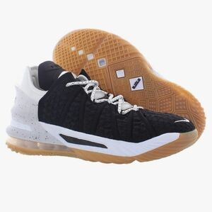 Lebron 18 Black and White, Size 9 Women 7.5 Men